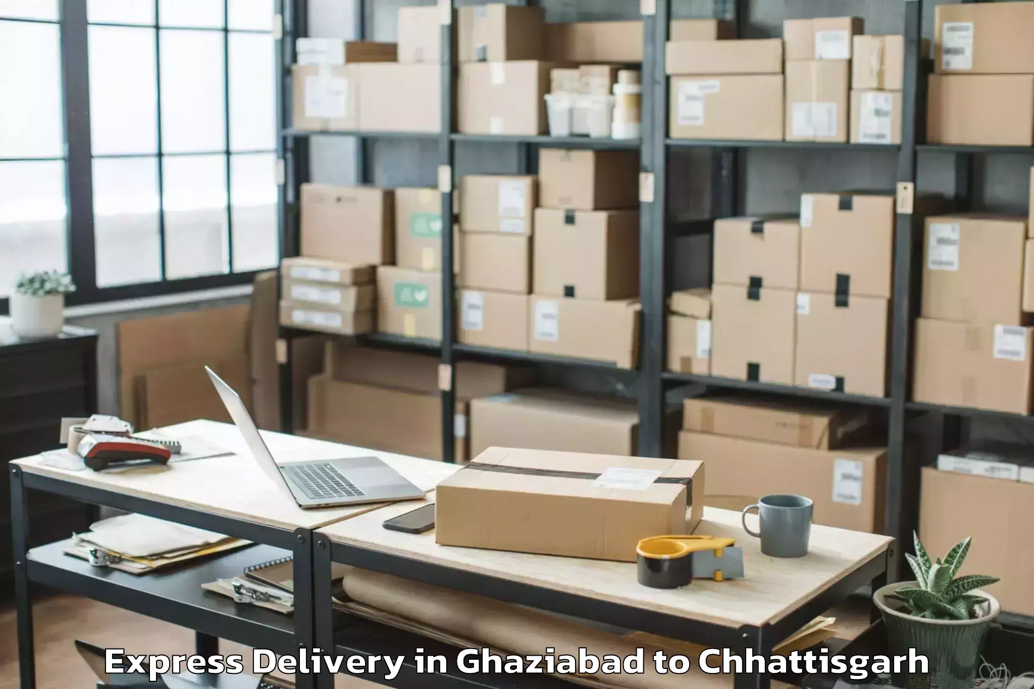 Book Ghaziabad to Chirimiri Express Delivery Online